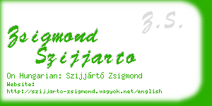 zsigmond szijjarto business card
