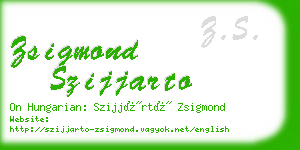 zsigmond szijjarto business card
